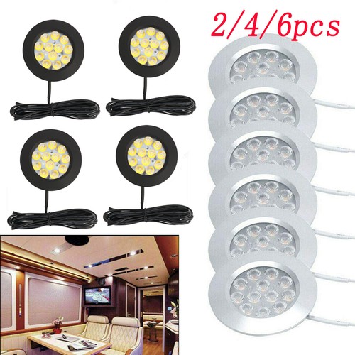 2/4/6pcs LED Spot Lights 12V for Camper Van Lorry Caravan Bus Kitchen