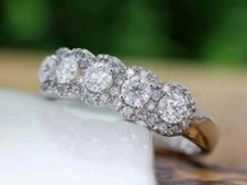 Lab-Created 3.10 Ct Round Cut White Diamond Engagement Ring 925 Sterling Silver