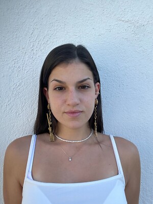 SS20 Moschino Couture Jeremy Scott WITCH BROOM CLIP ON GOLD EARRINGS TRICK /CHIC