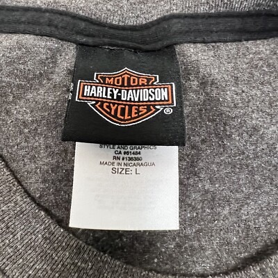 Harley Davidson Shirt Mens Large Gray Short Sleeve Kentucky | eBay