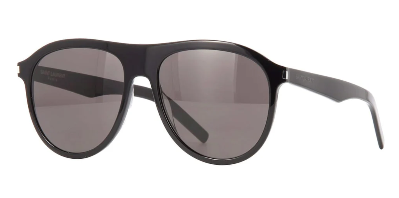 Nuovi occhiali da sole SAINT LAURENT SL432 SLIM 001 57mm nero lucido oversize Italia