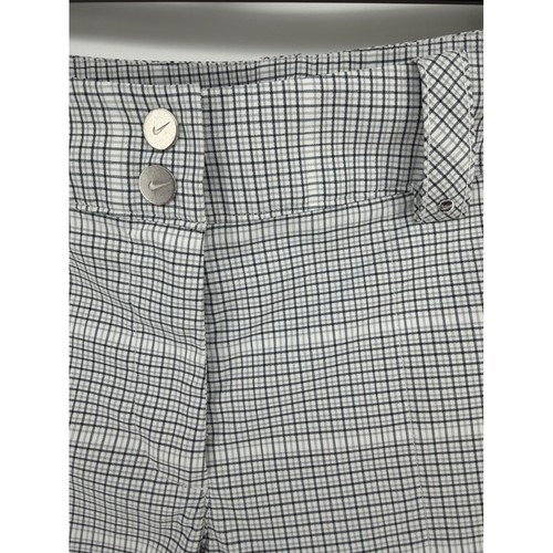Nike Golf Dri Fit Pants Womens 8 Black White Check Straight Leg Career Casual - Picture 2 of 10