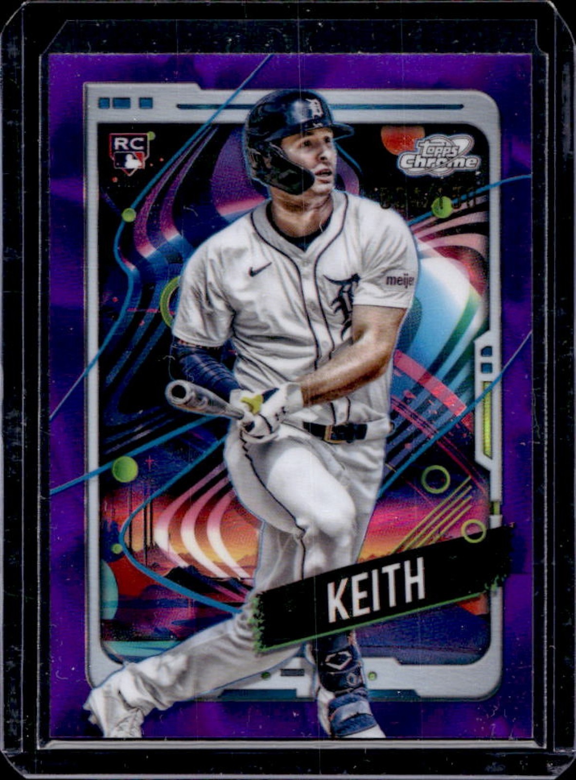2024 Topps Cosmic Chrome Colt Keith RC Purple Nebula Refractor #/150 Tigers