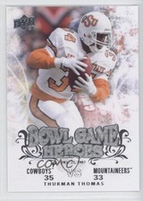 2011 Upper Deck College Football Legends Bowl Game Heroes Thurman Thomas HOF 0a1