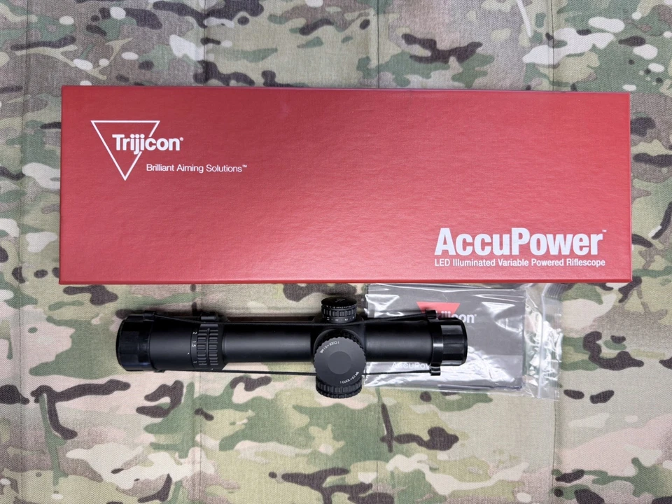 Mira para rifle Trijicon AccuPower 1-8x28 MIL círculo segmentado mira con LED verde Foto 2 de 4