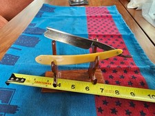 Vintage Wade Butcher Sheffield 7/8 Hollow Ground Straight Razor Yellow Scales