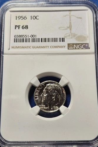 1956-P Roosevelt Dime Proof — photo from the most recent tracked eBay sale
