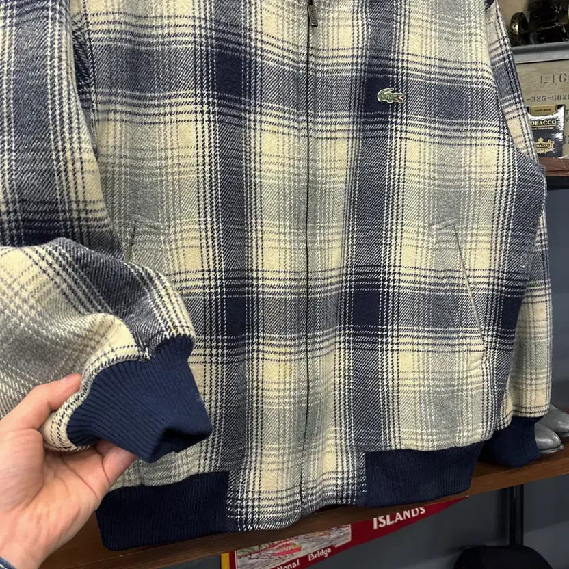90s Lacoste Glen Check Wool Blouson Jacket N618 thumbnail 6