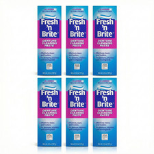 Fresh N Brite Denture Cleaning Paste 3.8oz Pack of 6 Fast Stain Removal Mint