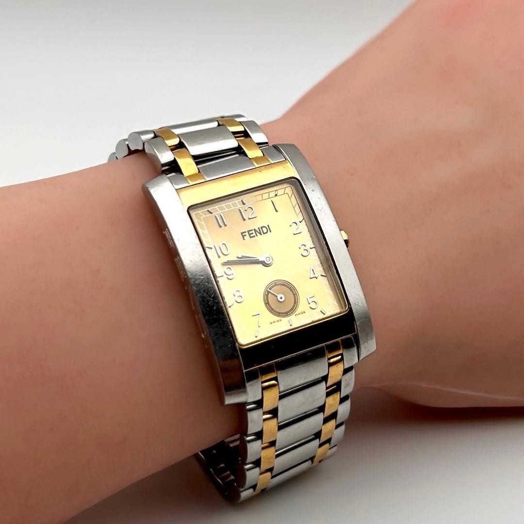 Fendi 7000G Watch Rectangular Timepiece Silver Go… - image 2