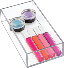 iDesign Clarity Plastic Drawer Organizer for Vanity, Countertop, Bathroom, Kitch