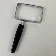 Vintage 1970s Japanese Rectangular 5.5” Reading Magnifying Glass Japan 9768