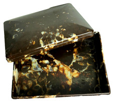 RARO Caja de Baquelita Soviética Mármol URSS 1940-50 Imperio Estalinista Ataúd COMO NUEVO Estado