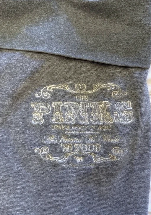 Pantalones acampanados plegables ROSADOS Y2K Victoria's Secret S gris terciopelo Rock n Roll Tour Foto 4 de 4