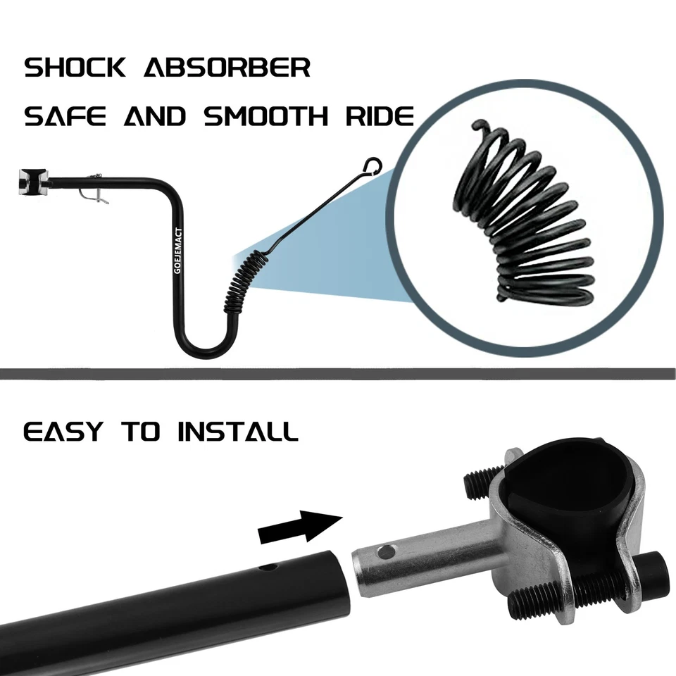 Correa de bicicleta manos libres con mango curvo para perro con amortiguador Foto 2 de 4