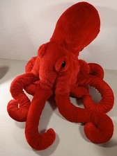 Jumbo Animal Adventure Monterey Bay Aquarium Red SQUID Octopus 25” Plush Large