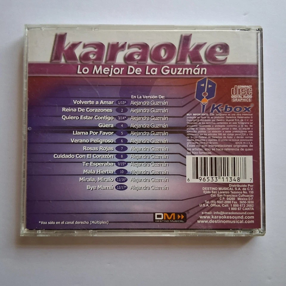 Karaoke Lo Megor De La Guzman CDG Canciones De Alejandra Guzmán - Image 2 of 4