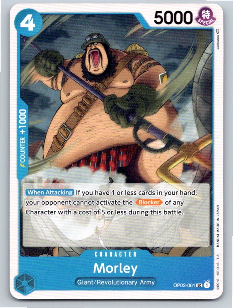 ONE PIECE MORLEY PARAMOUNT WAR CARDS OP02-061 NM A17061 FREE S&H