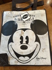  Vintage Mickey DISNEY REUSABLE TOTE GROCERY SHOPPING GIFT PARTY BAG 131/2x15½x7