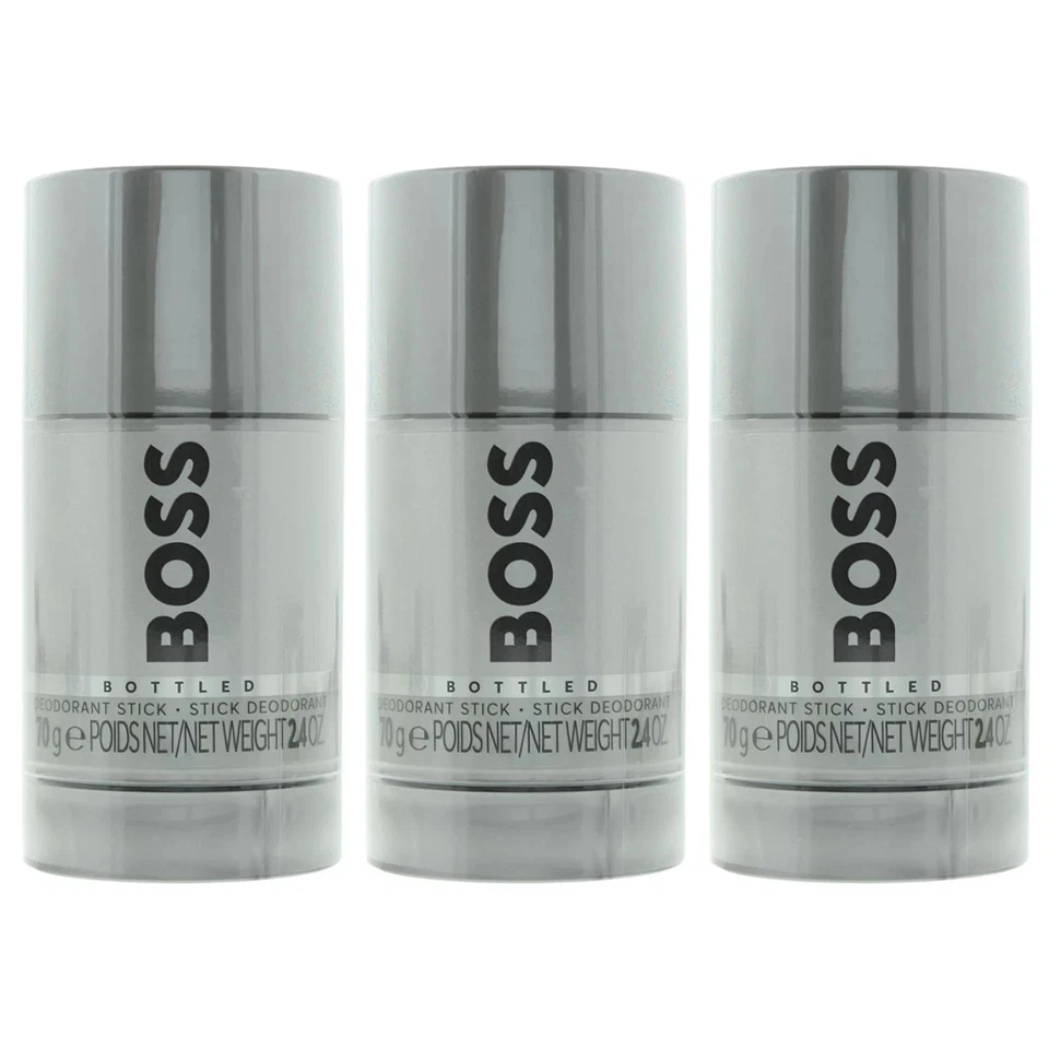 3 x Hugo Boss Bottled Deodorant Stick 75ml, Brand New & Sealed