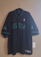 Nike Boston Celtics 1963 Rewind Shooting Shirt Mens L Warmup Jersey Snap Button