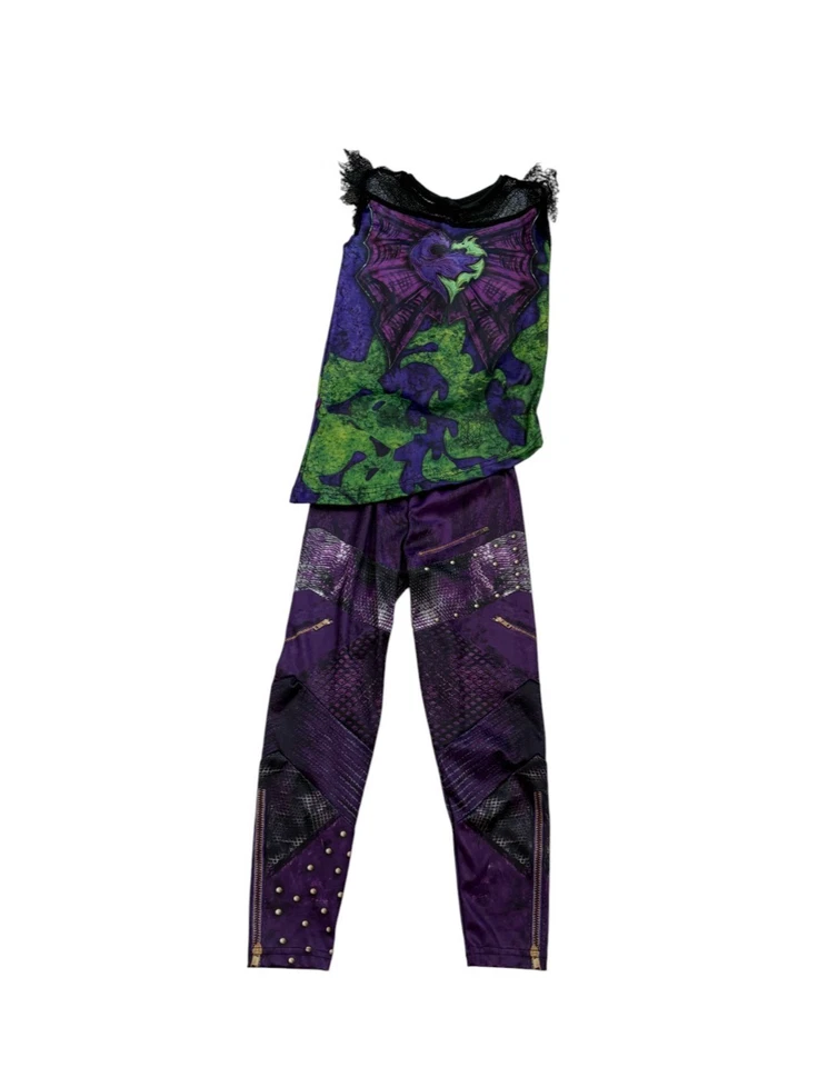 Disney Store Mal Descendientes 2 Imitación Cuero 3 Piezas Disfraz Halloween Talla S 4-6X Foto 3 de 4