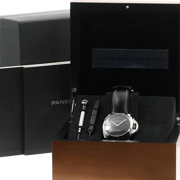 Panerai — Officine Panerai Luminor Marina 1950 PAM01359 44mm SS Black Dial Watch #C3309