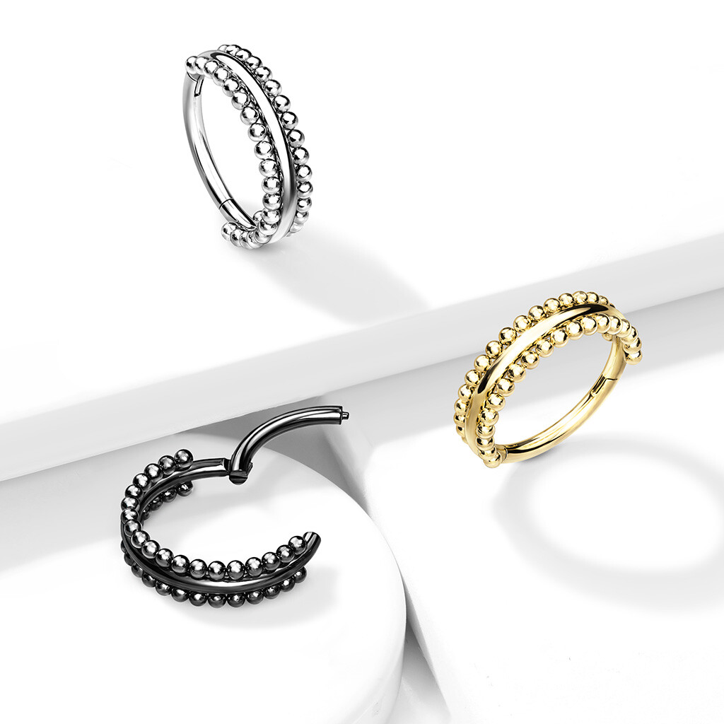 Piercing anneau oreille 3 rangs en acier pour sublimer votre style helix quotidien