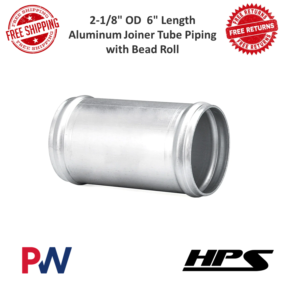 HPS 2.25" (57mm) Aluminum Joiner Tube – Bead Rolled – 6" Length – AJ600-225