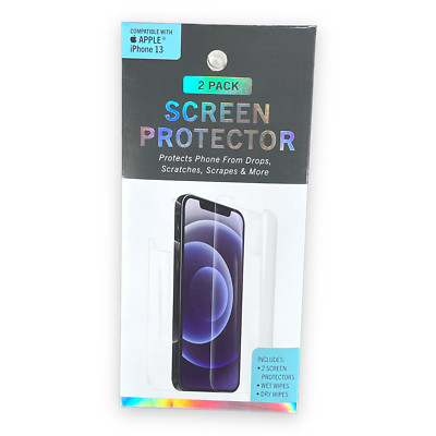 2 Pack Apple iPhone 13 Tempered Glass Screen Protector for 13 Mini 13 Plus NEW