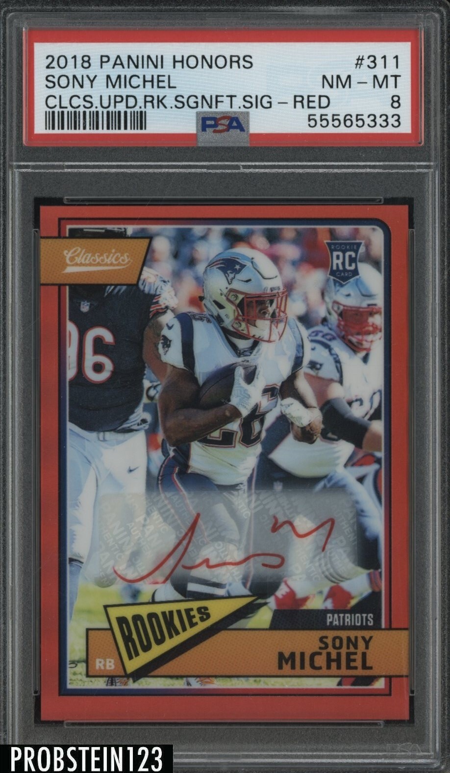 Sony Michel Panini Honors Classics Update Rookies #311 Red