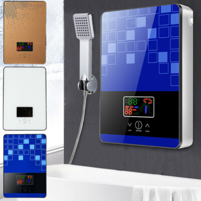 #ad 4500W 110V Electric Tankless Hot Water Heater Instant On Demand Bathroom Shower $64.23
