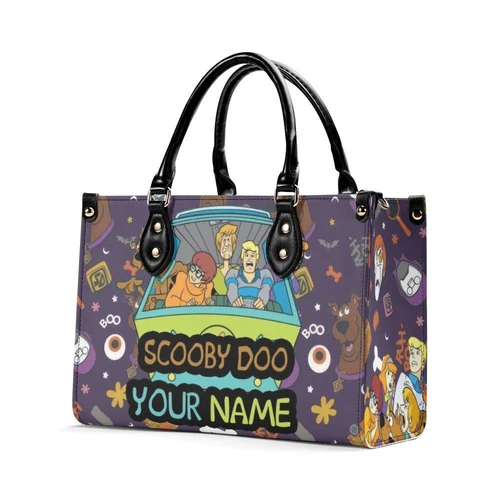 Personalized Scooby Doo Luxury Women PU Leather Handbag, Natural Material,