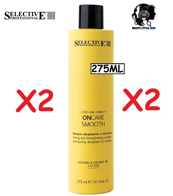 2X SELECTIVE PROFESSIONAL ONCARE SMOOTH SHAMPOO SMOOTHING LONG FRIZZY HAIR