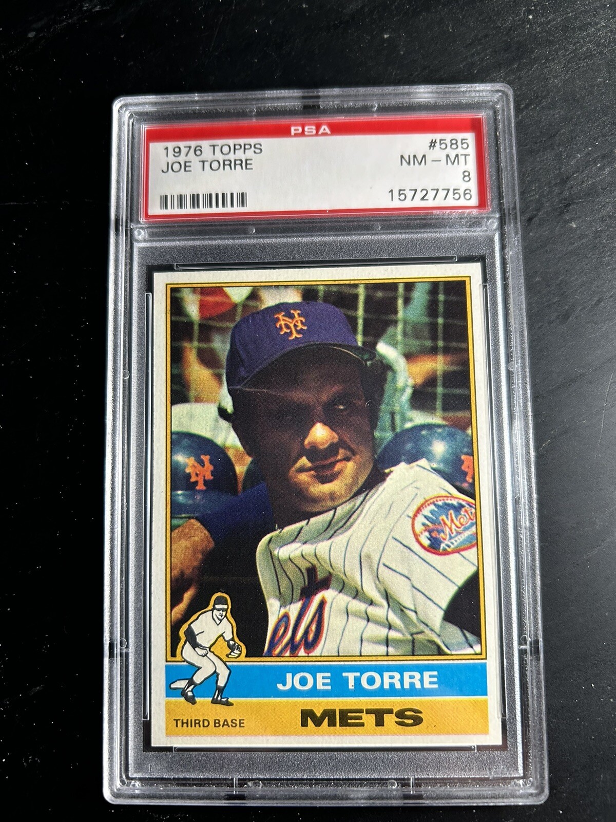 1976 Topps #585 Joe Torre PSA 8 New York Mets HOF