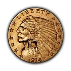1914-D G$2.50 Indian Head Gold Quarter Eagle - Some Luster - XF/AU - SKU-G3820
