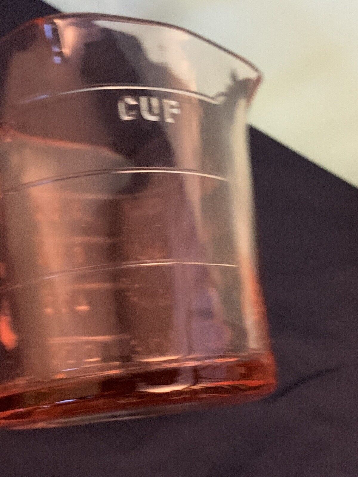 Green Kellogg’s Depression Uranium Glass 3 Spout One Cup Liquid Measuring  Cup