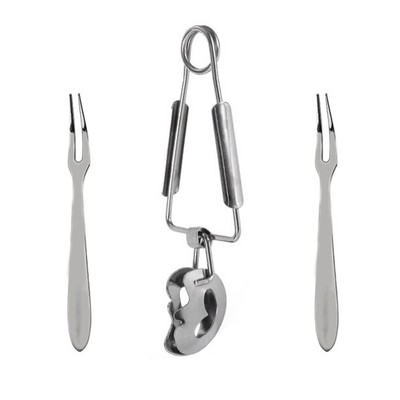  Tableware Seafood Tongs Escargot Forks Serving Utensils Snail Kitchen