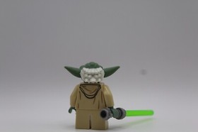 LEGO Star Wars Yoda Clone Wars White Hair Printed Back minifigure sw0446 Lot HTF