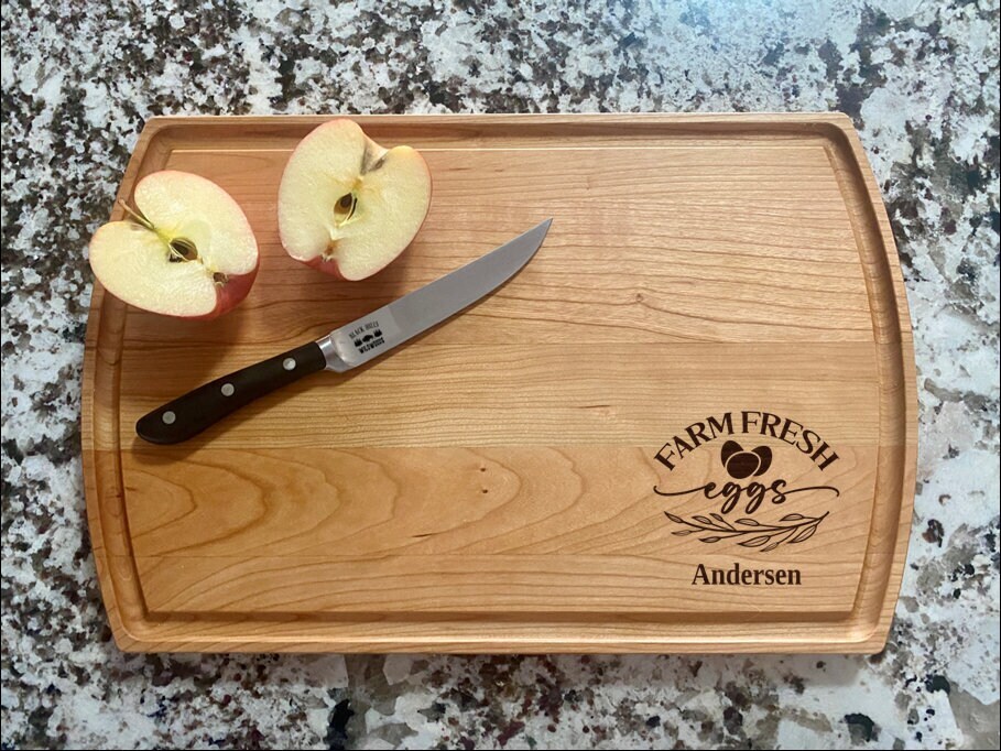 Farm Fresh Eggs Cutting Board | Ranch Charcuterie Board | Custom Serving Tray |