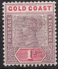 GOLD COAST/1898/MNH/SC#27/ QUEEN VICTORIA / 1p LIL & CAR ROSE