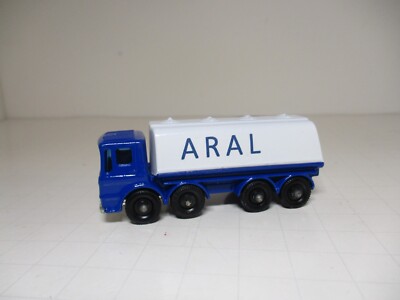MATCHBOX No.32C LEYLAND TANKER TRUCK BPW RESTO-MODIFIED TO RARE DEEP BLUE ARAL