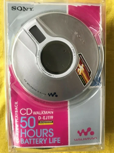 Retro Sony DEJ360 Silver CD Walkman - Portable CD Player (D-EJ360/SCC) NOS