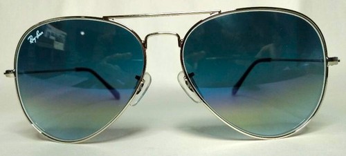 OCCHIALI DA SOLE RAY BAN RB3026 AVIATOR LG METAL II ARGENTO/BLU SFUMATO 62/14 140 - Foto 2 di 9