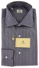 Luigi Borrelli Blue Striped Shirt - Extra Slim - EV1727IVO