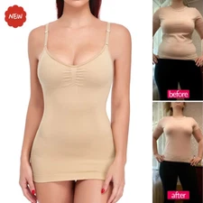 Women Tummy Control Body Shaper Cami Tank Top Underwear Slimming Vest Shapewear 