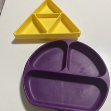 2x Bumkins Suction Cup Food Trays