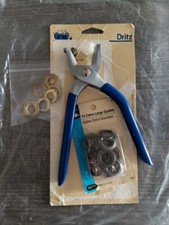 Dritz Grommet Plier Kit 3/8" (9mm) Brass Grommets With 7/16" Large Eyelets Lot