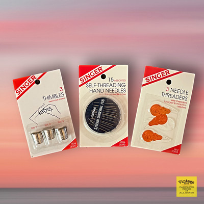SINGER Sewing Accessories - NOS in Factory Sealed Containers - XLNT Condition