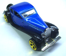 2002 Hot Wheels Mainline Series '37 Bugatti - Blue w/ Black Fenders - Gold 5-DOT